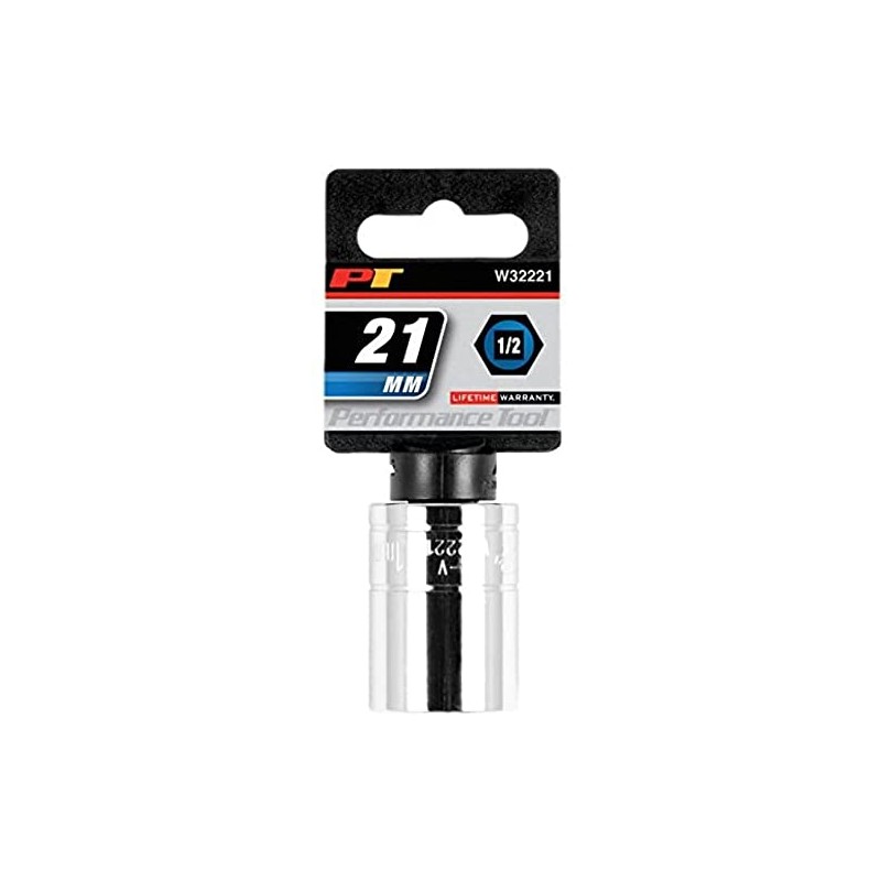 Performance Tool W32221 Size: 1/2 Drive 21mm 6pt Socket