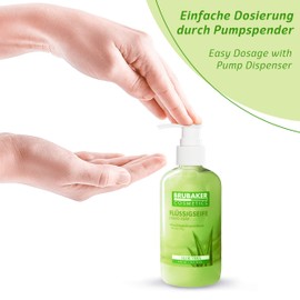 BRUBAKER Cosmetics Liquid Hand Wash Aloe Vera 8.1 Fl. Oz. in a Practical Dispenser - Cleans Gently and Moisturizes - for Hygienically Clean Hands