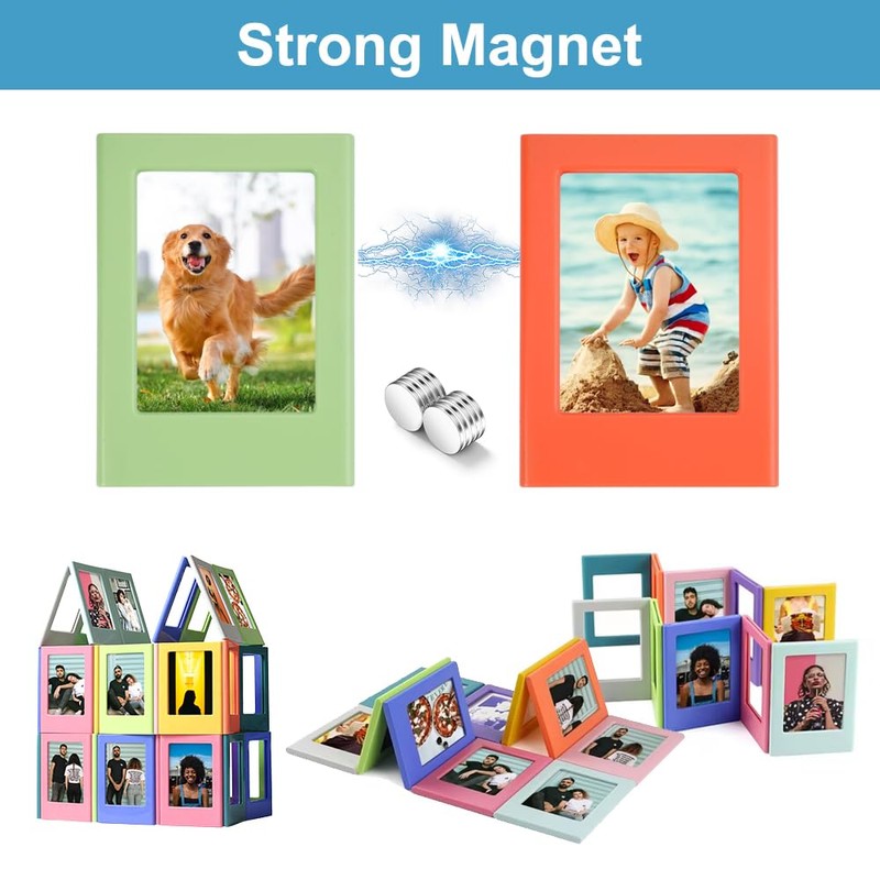 Pack of 10 Magnetic Mini Photo Frame, 8.8 x 6.5