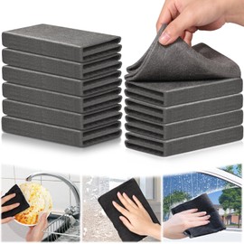 VEVOQIM Thickened Magic Cleaning Cloth Reusable Microfibre Magic Cleaning Cloth Thickened Magic Cleaning Cloth for Cars, Kitchen, Glass (30 x 40 cm, Pack of 10)