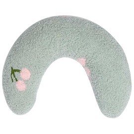 Disnace Pillow for Dogs Cats, 27 x 17 x 6 cm, U-shaped Cushion to Protect the Cervical Spine, Soft & Comfortable, Cat Cushion, Dog Cushion for Puppies, Pet Toy in Cat Bed (Green)