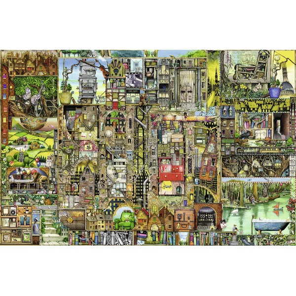 Ravensburger Colin Thompson: Bizarre Town 5000 Piece Jigsaw Puzzle for Adults - 17430 - Handcrafted Tooling, Durable Blueboard, Every Piece Fits Together Perfectly