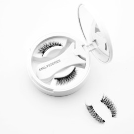 EMILYSTORES Magnetic Eyelashes, Natural Black, Reusable False Lashes with Applicator, No Glue Required (MLT12)