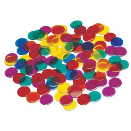 Learning Advantage 7221 Transparent Counters, Grade: Kindergarten, 3/4" (Pack of 1000)