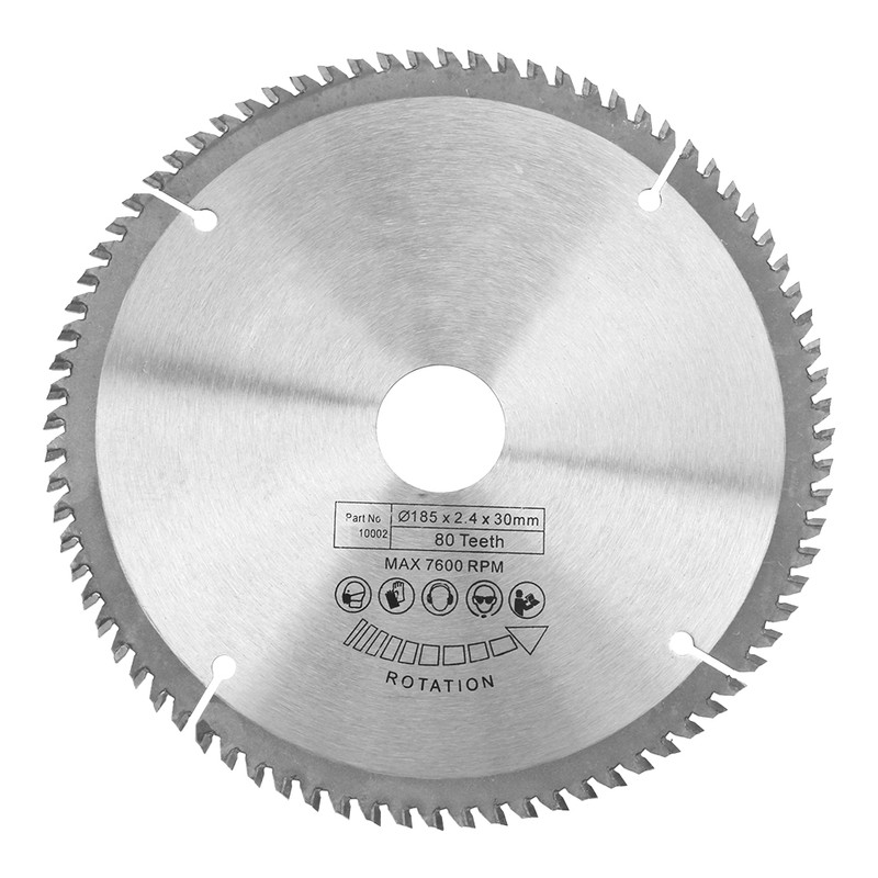 185mm Silver TCT Circular Saw Blade for Wood Cutting 80