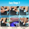 NOVO OVO 504 pcs Long Toe Nail Tips Press on,