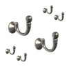 Ball End Curtain Holdbacks Hooks Gun Metal Ball End Curtain