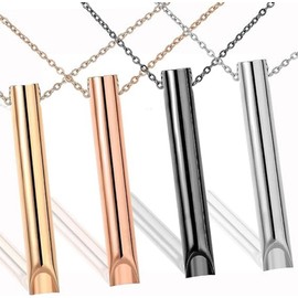 Anxiety Whistle Necklace, Stress Relief Mindful Breathing Necklace, Deep Breathing Tool for Anxiety Relief, Breathing Exercises, Meditation, Relaxation Calming Down, Slowing The Breath (4 Pcs)