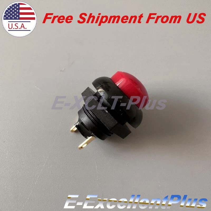 Unbranded For OTTO 21649 Red Waterproof Reset Button Switch 2-Pins