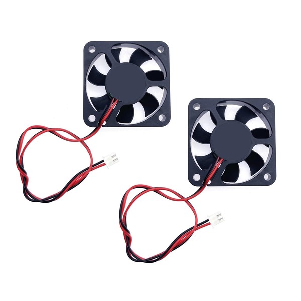 JZK 2pcs 50 * 50 * 10mm 2pin DC 12V