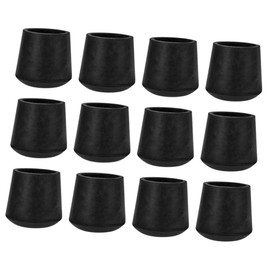 TEHAUX 12pcs Slip Trampoline Foot Pads Leg Caps Easy Install Rubber Replacement for Indoor Outdoor Use Noise Reduction Fits Trampolines and Furniture