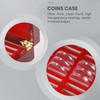 RESFNSE 50 Pcs Wood Coin Protection Display Box Storage Case