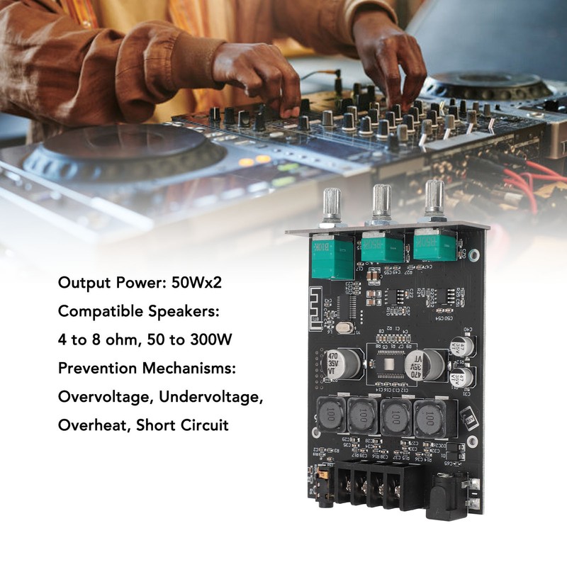 TPA3116D2 HIFI Bluetooth Power Amplifier Board 50W and 50W Dual