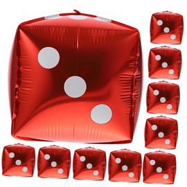 WHAMVOX Cube Dice Balloons 20pcs Game Theme Party Decorations Aluminum Foil Balloons