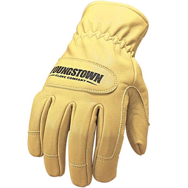 Youngstown Glove Ground Double Layered Leather Work Gloves For Men - Arc Rated, Puncture Resistant - Tan, X-Large