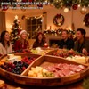 Utoplike Extra Large Acacia Serving Tray, Rotating 23.6'' Charcuterie Board