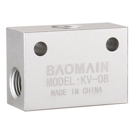 Baomain Aluminium Alloy One Way Quick Exhaust Air Shuttle Valve 1/4" PT KV-08