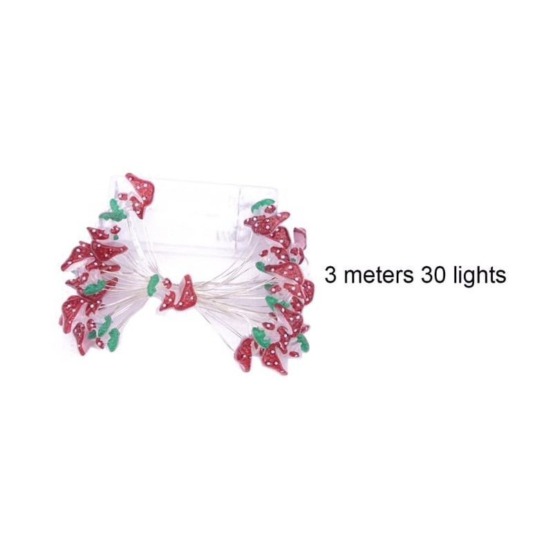 zaoalife Mushroom Fairy String Lights, 30 LED String Lights 3D