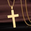 Jiahanzb Large Cross Necklace for Men 316L Stainless Steel Cross