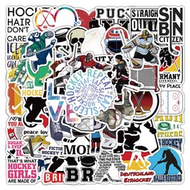 Sports Ice Hockey Graffiti Stickers for Teens Girls Children Motivate Gift Favors,60 PCS Cute Style Stickers for Water Bottle Skateboard Guitar Bicycle Phone,DIY Waterproof Decoration