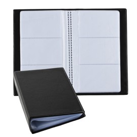 Business Card Storage, Business Card Folder for 300 Cards, PU Leather Business Card Book, Business Card Holder, Business Card Holder for Credit Cards, Business Cards Organiser (Black)