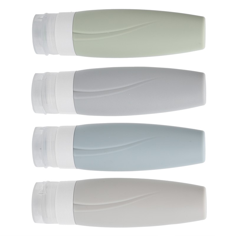 Empty Dispenser Bottle Silicone Refillable Container Shampoo Body Wash Travel