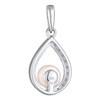 Women's Pearl Pendant with Zirconia Made of 925 Sterling Silver