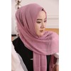 Febfim Gorgeous Silver Shimmer Women's Crepe Hijab Scarf Islamic Ladies