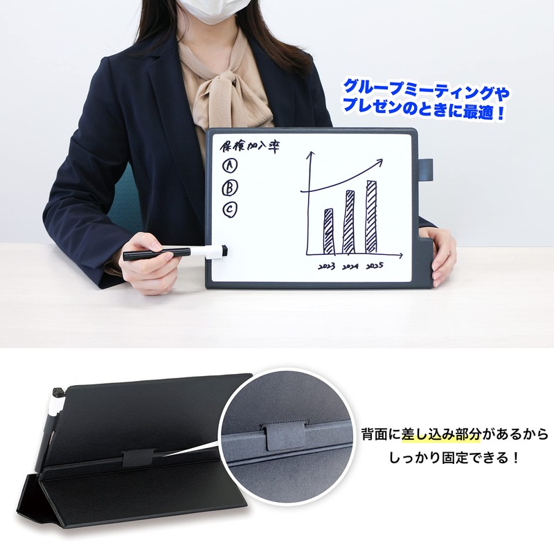 アスカ(Aska) モバイルホワイトボード スタンド機能 持ち運びできる MWB01 S