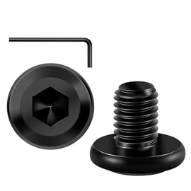 Wavanta 20Pcs M4 Bolts, M4 x 10mm Flat Head Hex Socket Cap Screws Bolts, 304 Stainless Steel Furniture Bolt Full Thread, Black Oxide, with Hex Key