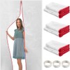 CALPALMY (3-Pack) Plastic Zipper Door Dust Protector, 4 ft x
