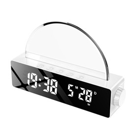 Aswalling Sunrise Lamp Sunrise Alarm Clock, Wake Up Light Dawn Simulator, Bedside Sun Lamp Color Changing Lights for Bedroom White Easy to Use