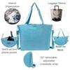 Large Carryall Tote Bag for Women - Lightweight Nylon Zipper