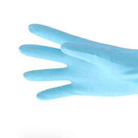 RARITYUS Household Kitchen Cleaning Gloves Waterproof Cotton Lined Dishwashing Non-Slip Long Cuff Gloves