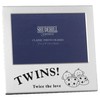Silver Photo Frame with Black Wording - Twins! Twice the