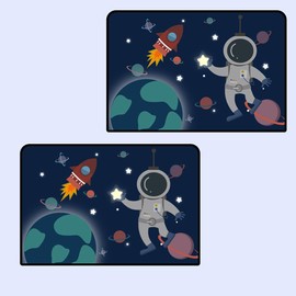 Front Side Window Blackout Sunshade Driver/Passenger Seat Car Window Sun Protection Car Shade Anti-UV Car Window Sun Protection UV Cut Easy Installation/Removal Titanium Silver Material Light Blocking