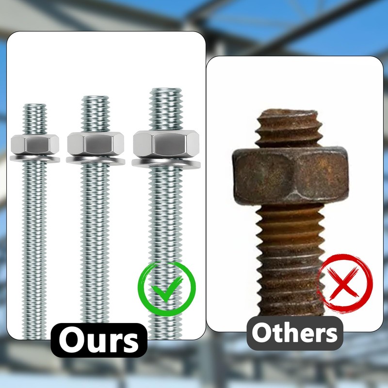 Pack of 4 Threaded Rods M8 Threaded Rods M8 x