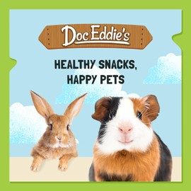 DOC EDDIE'S Apples+Carrots Small Animal Treats or Snack for Hamster, Rabbit, Chinchilla, Bunny, Gerbil, Mouse, Rat, Hedgehog, or Squirrel - 5oz - Made with Real Fruit, Organic Ingredients
