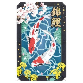 Ensky PT-L107 Paper Theater Nishiki Carp Approx. H 3.9 x W 6.3 x D 1.7 inches (100 x 160 x 42 mm), Paper, Ages 15 and up