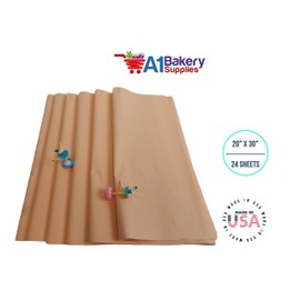 Gift Wrapping Tissue Paper 20x30 24 Pack by A1 Bakery Supplies (Peach)