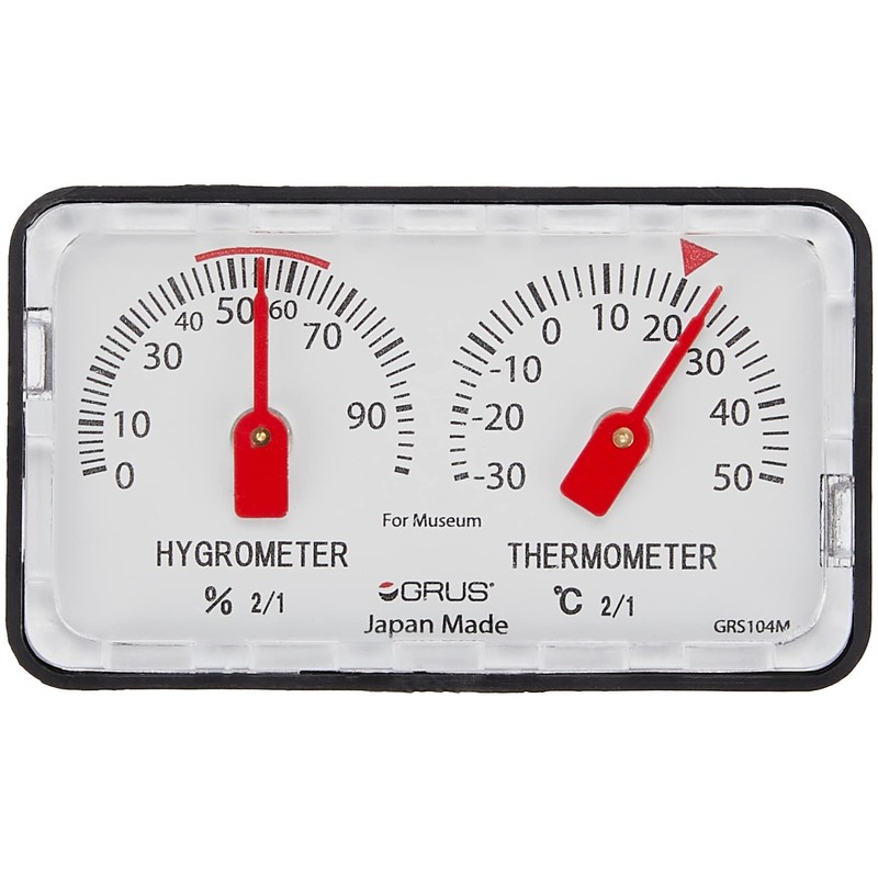 GRUS GRS104M Precision Temperature and Hygrometer for Tabletop Museums Made