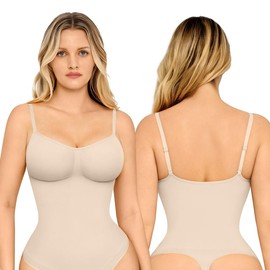 FeelinGirl Seamless Covered Bust Jumpsuit Thong Bodysuit Fit Comfort Slimming  Womenswear 1 Breathable Hip Tops Soft  Deals For You Days:_Thong-Light Skin_3XL/4XL