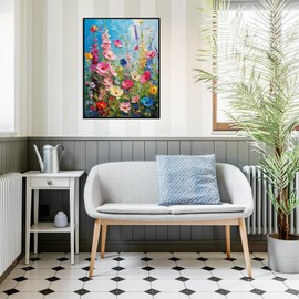 Hutarosl Wild Flowers Diamond Art Kits for Adults - Flowers Diamond Painting for Adults, Flower Gem Painting for Adult and Crafts Home Decor 12x16inch