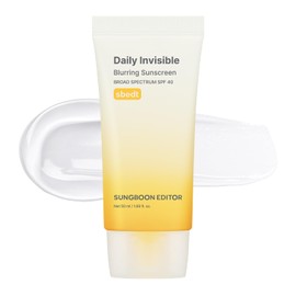 SUNGBOON EDITOR Daily Invisible Blurring Sunscreen with Broad Spectrum SPF 40 Invisible Sunscreen for Face, Makeup Primer spf, 50ml, 1.69 fl.oz, Oil Free, Weightless | Stocking Stuffers for Women