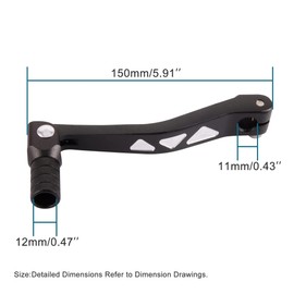 GOOFIT Black CNC 0.47 Inch Universal Motorcycle Gear Lever Aluminium Folding Gearbox with Tools Replacement for Most Dirt Pit Bikes ATV UTV Motorcycle