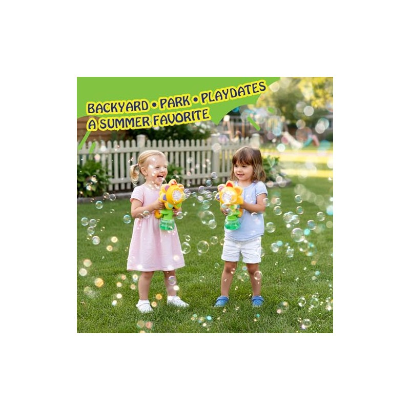 AIERSA Flower Bubble Machine for Kids, Swing Dance Handheld Automatic