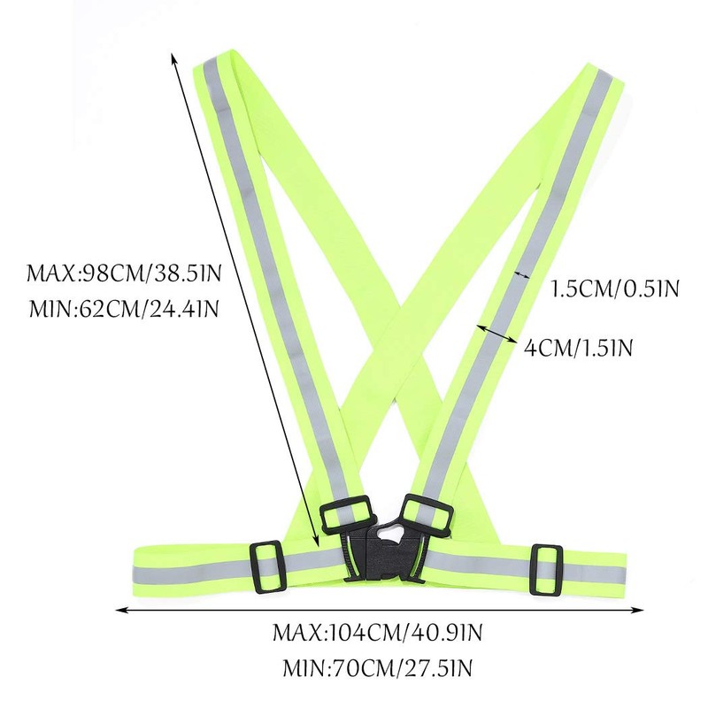 DRESBE Reflective Vest Gear Unisex Warning Vests Adjustable Laser Safety