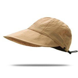 YAMEE Women's Sun Hat, Waterproof, Summer Cap, Women's Sun Protection, Large Brim, Baseball Cap, Women, Quick-Drying, Beach Hat, Unisex, Breathable, Lightweight Baseball Cap for Outdoor Use, khaki