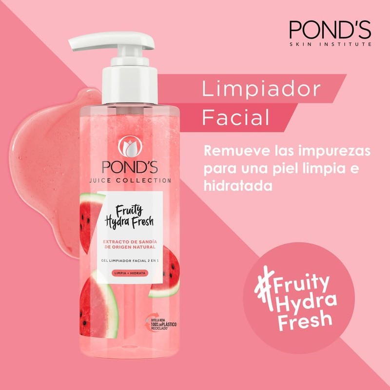 Pond's Cuidado Facial Fruity Hydra Fresh Sandía Limpiador Facial 200