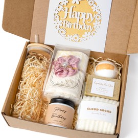 Gifts for Her, Birthday Gifts for Women, Happy Birthday Gift Set for Sister, Unique Gift Baskets for Mom, Funny Gift Ideas, gift Box for Wife Best Friends Daughter Coworkers Aunt Teacher